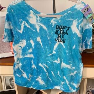 Blue Tie-Dye Graphic Tee